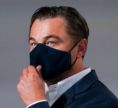 Leonardo DiCaprio durante as negociações para a redução do metano, na COP-26, em Glasgow