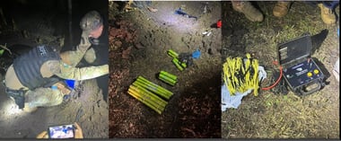 Explosivos encontrados pelos investigadores em casa usada pelo PCC: material faria parte de plano de atentado a bomba contra Moro