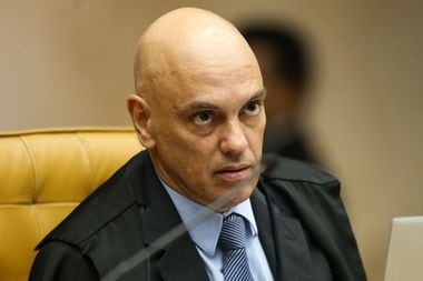 O ministro do STF Alexandre de Moraes; magistrado vira assistente de acusação em caso em caso que se diz vítima